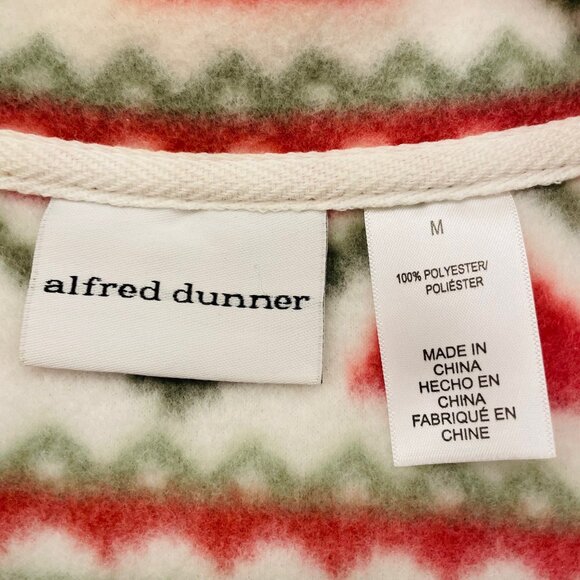 Alfred Dunner Southwestern Fleece Jacket Sz M Full Zip Cozy Fall Hiking Gorpcore - Picture 6 of 6